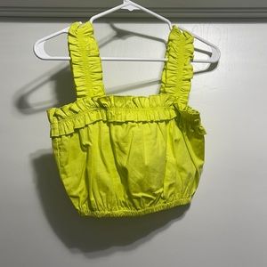 lime green cropped tank